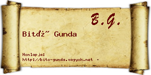 Bitó Gunda névjegykártya